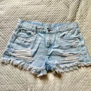 American eagle denim jean shorts